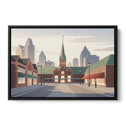 ByWard Market Charm Front - Black Canvas Wall Art