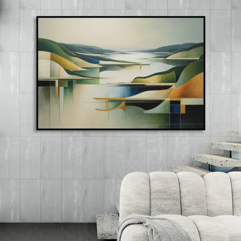 Bygdøy Peninsula Beauty Sitting Room - Black Canvas Wall Art