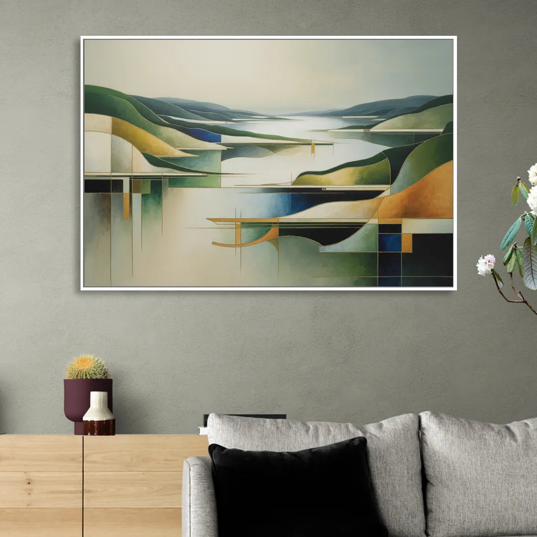 Bygdøy Peninsula Beauty Living Room - White Canvas Wall Art
