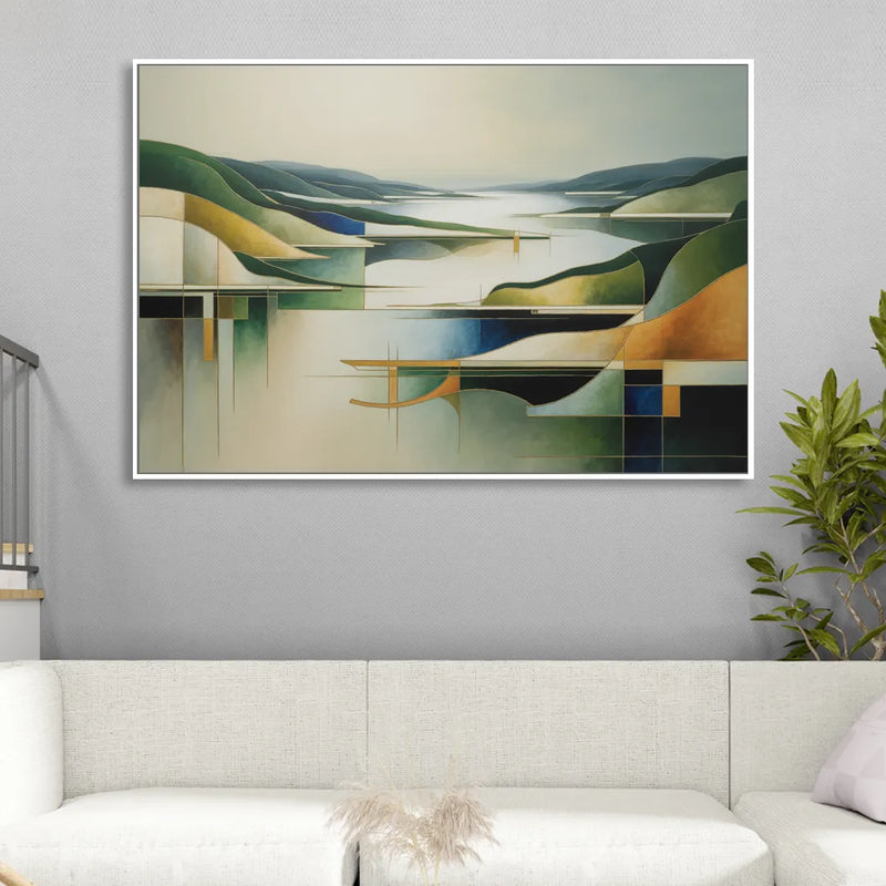 Bygdøy Peninsula Beauty Sitting Room - White Canvas Wall Art