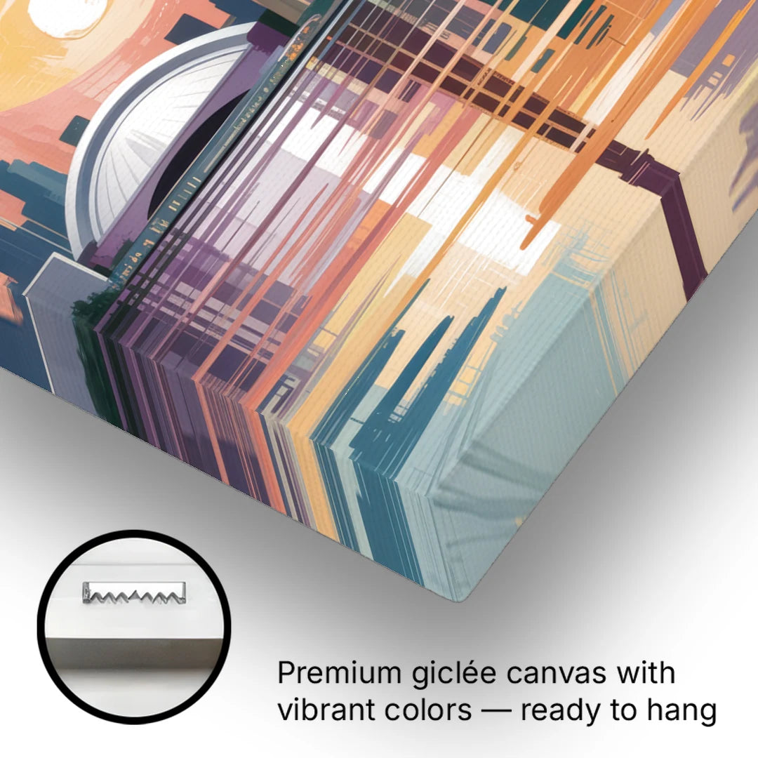 CN Tower Sunset - Canvas Wall Art - Gallery Wrap Corner