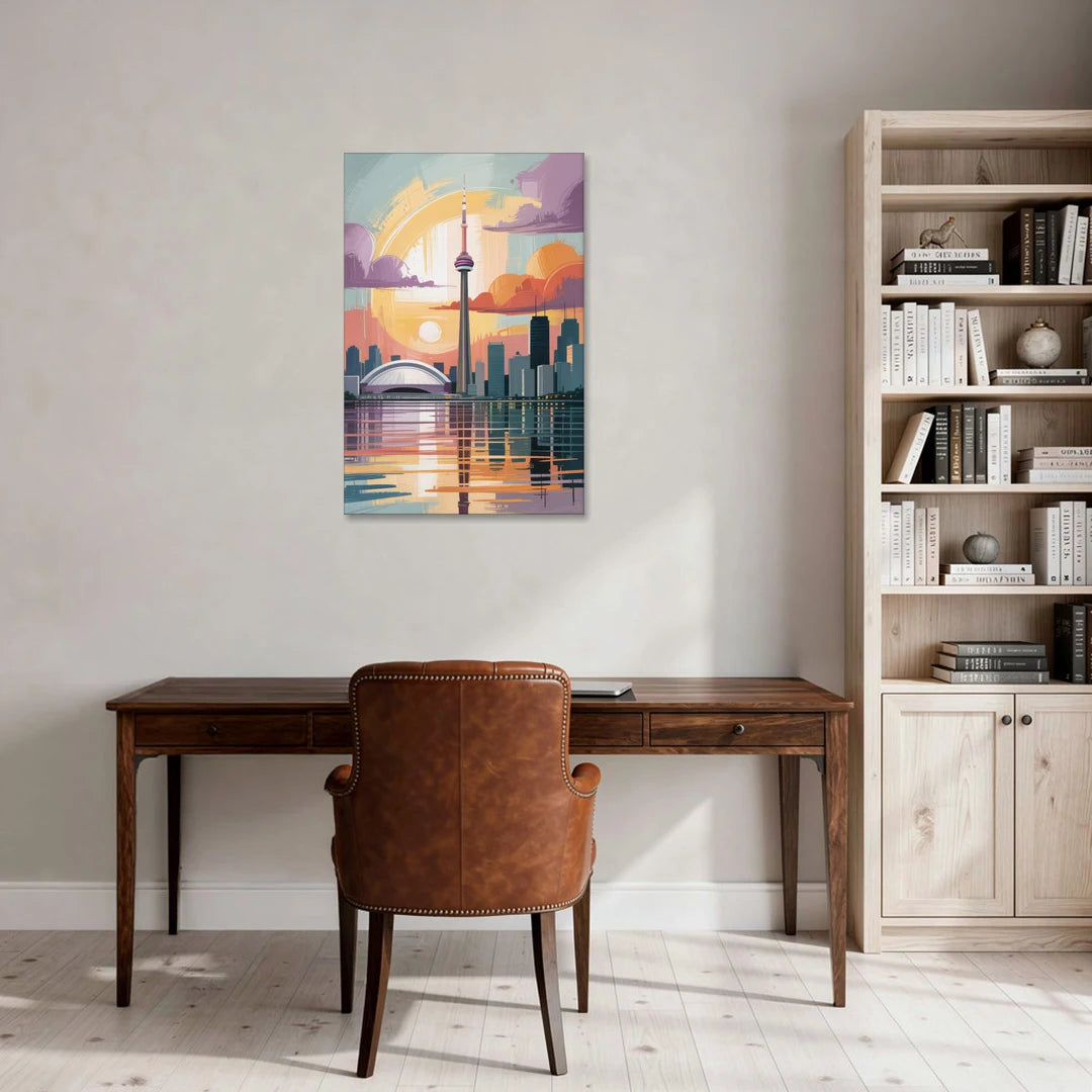 CN Tower Sunset - Canvas Wall Art - Office - 24x36