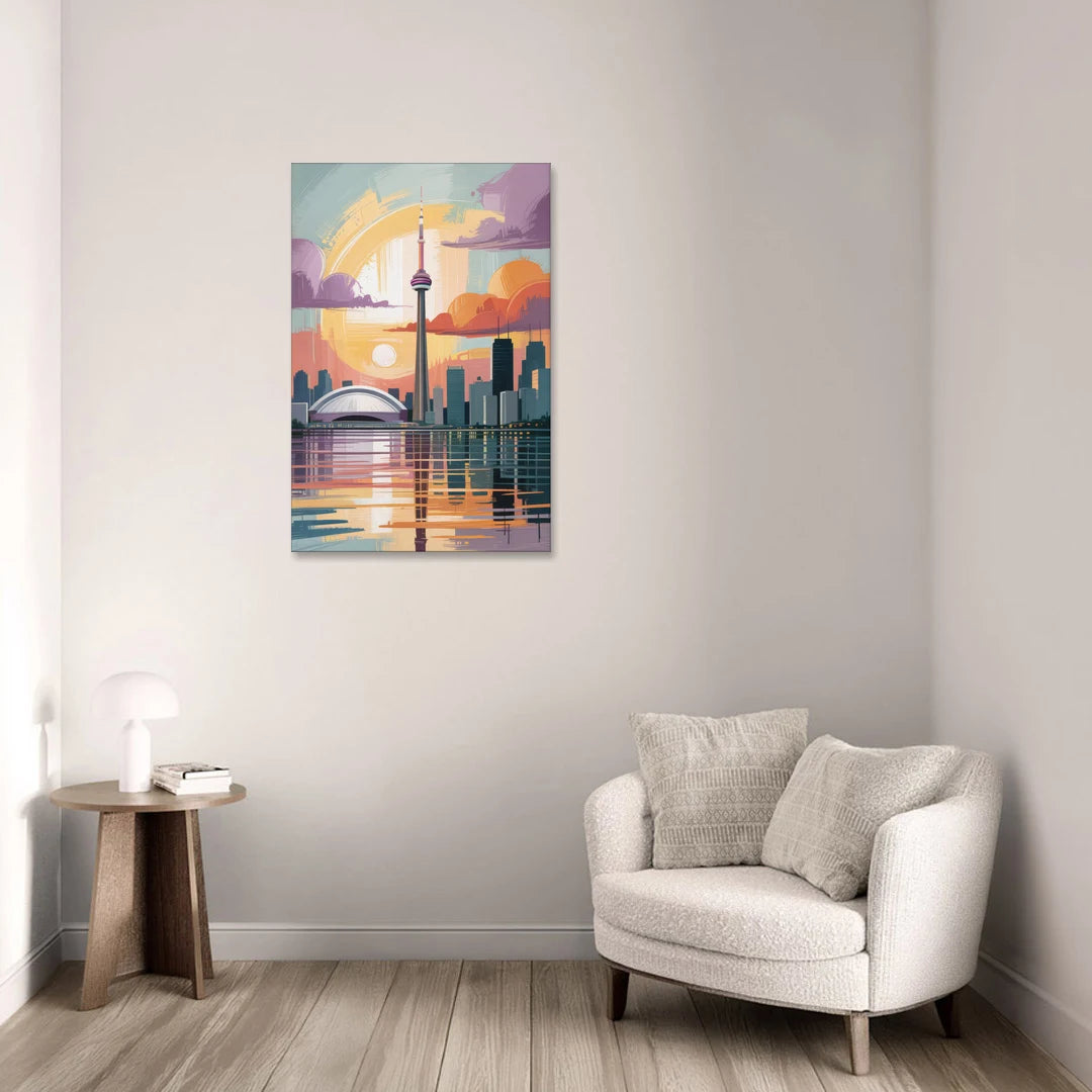 CN Tower Sunset - Canvas Wall Art - Sofa - 24x36