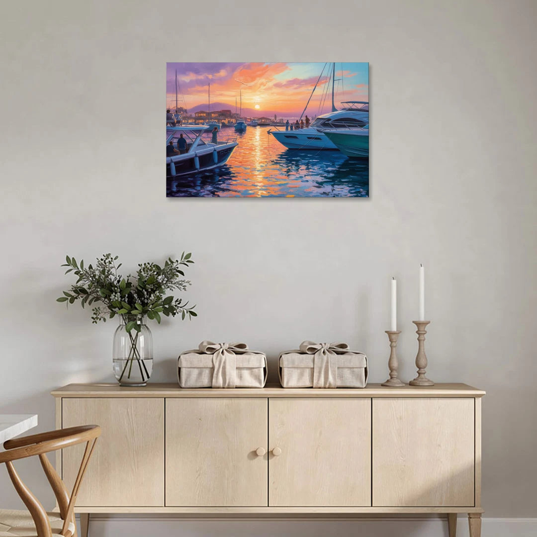 Cabo Marina Sunset - Canvas Wall Art - Coffee Table - 36x24
