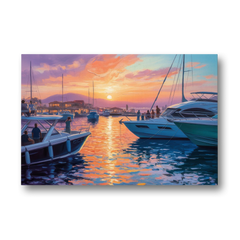 Cabo Marina Sunset - Canvas Wall Art - Front