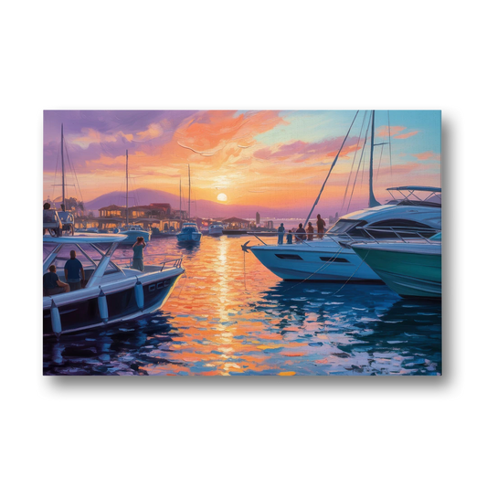 Cabo Marina Sunset - Canvas Wall Art - Front