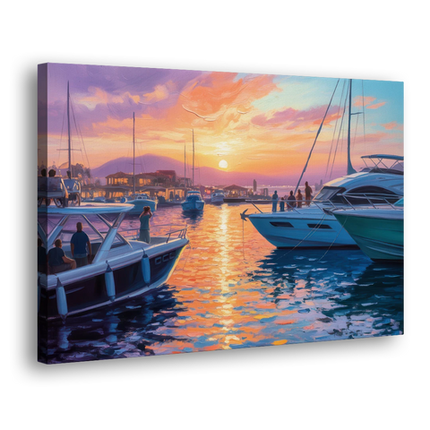 Cabo Marina Sunset - Canvas Wall Art - Side