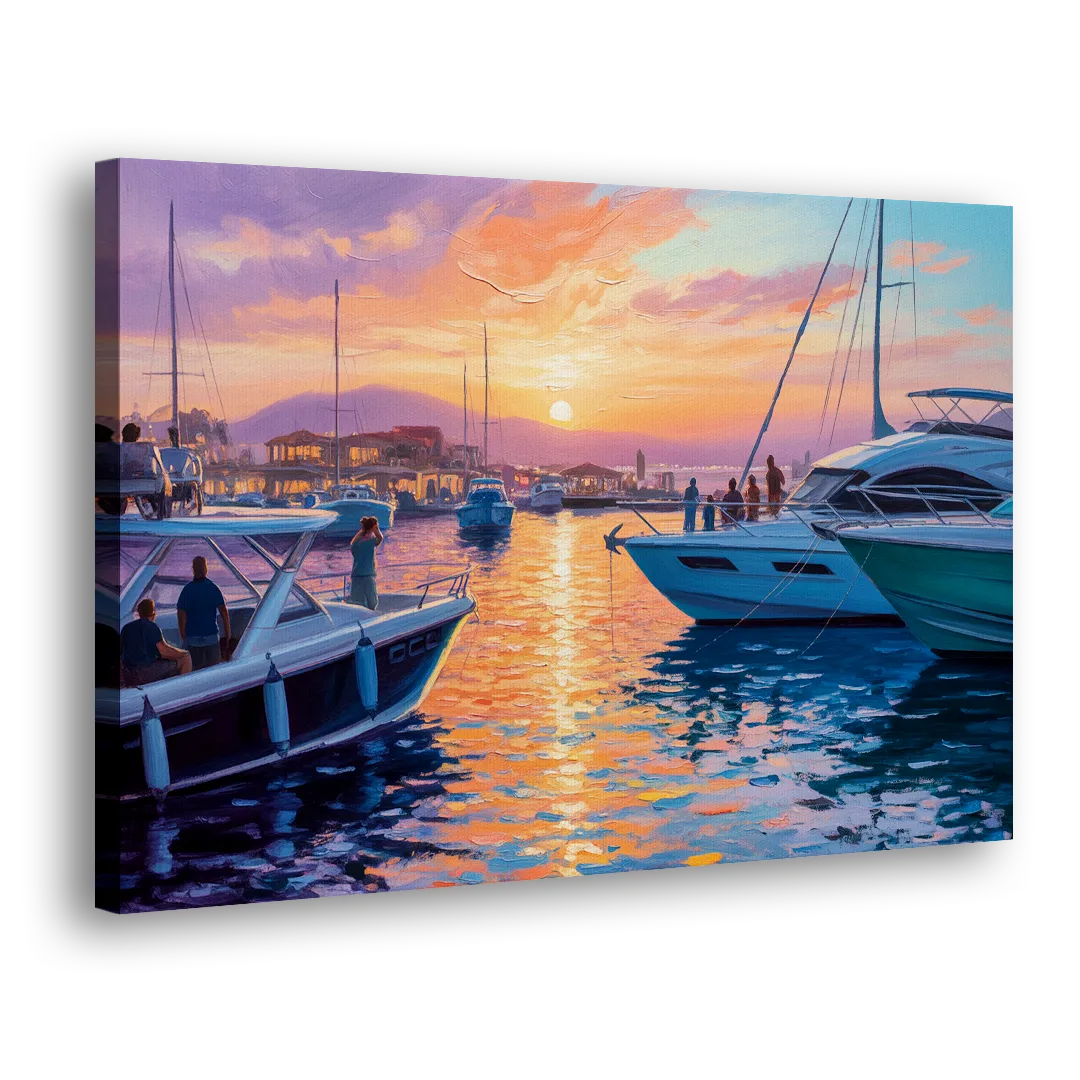 Cabo Marina Sunset Side - Canvas Wall Art