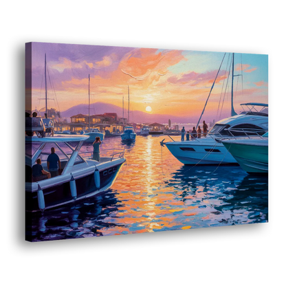 Cabo Marina Sunset Side - Canvas Wall Art