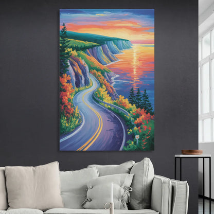 Cabot Trail Vista Sitting Room - Canvas Wall Art