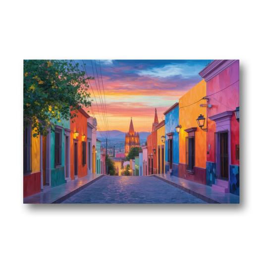 Calle Aldama Sunset - Canvas Wall Art - Front