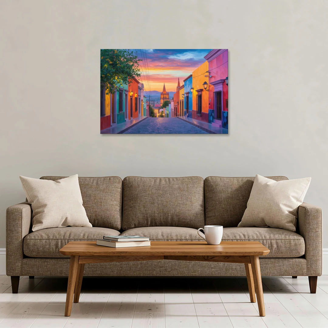 Calle Aldama Sunset - Canvas Wall Art - Sofa - 36x24