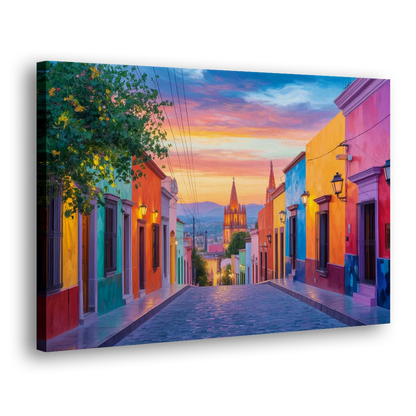 Calle Aldama Sunset Side - Canvas Wall Art