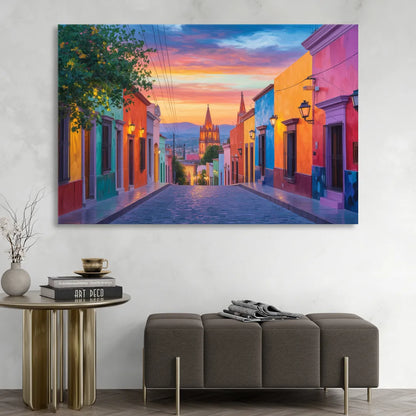 Calle Aldama Sunset Sitting Room - Canvas Wall Art