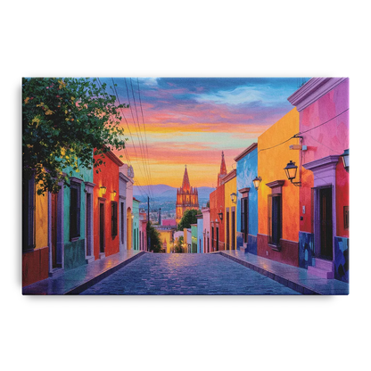 Calle Aldama Sunset Front - Canvas Wall Art