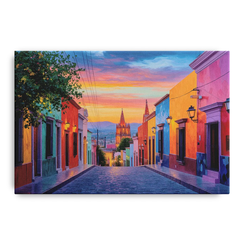 Calle Aldama Sunset Front - Canvas Wall Art