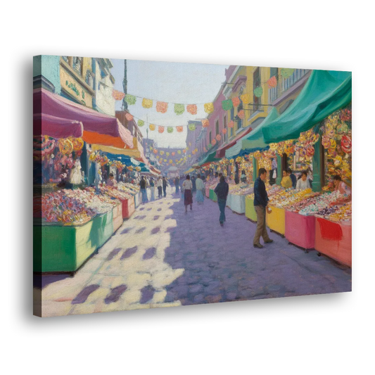 Calle de los Dulces Side - Canvas Wall Art