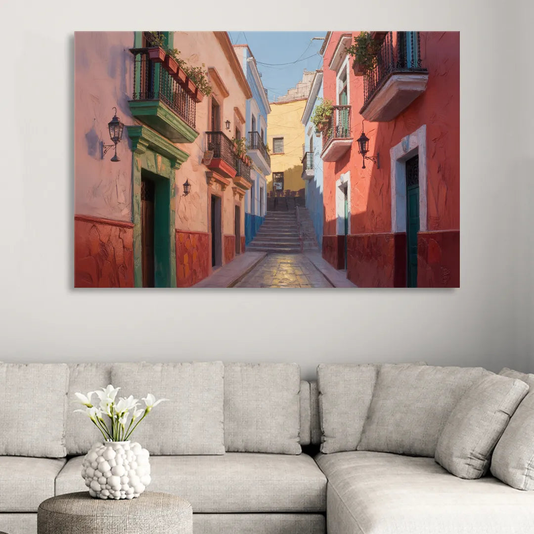 Callejón del Beso Alley Living Room - Canvas Wall Art