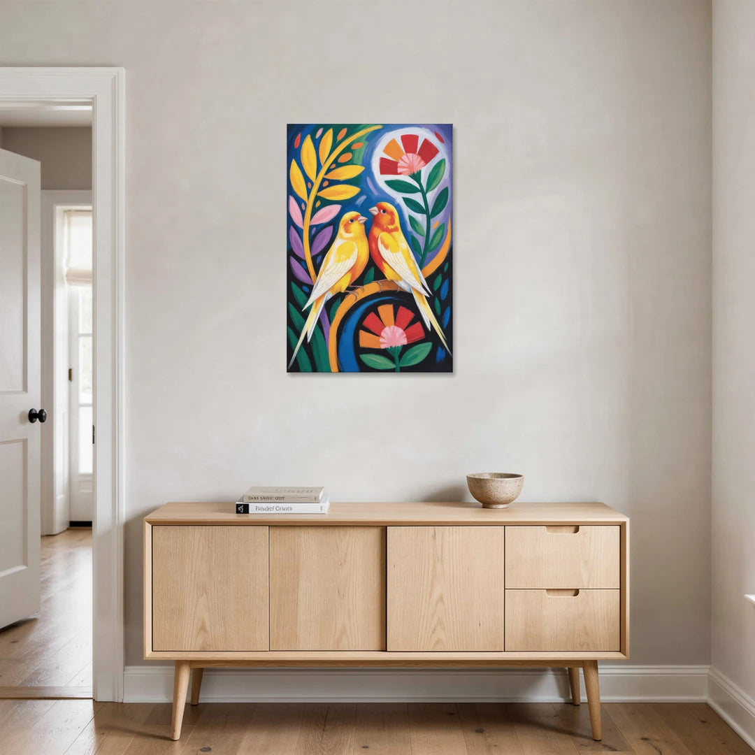 Calm Canary Chirp - Canvas Wall Art - Coffee Table - 24x36