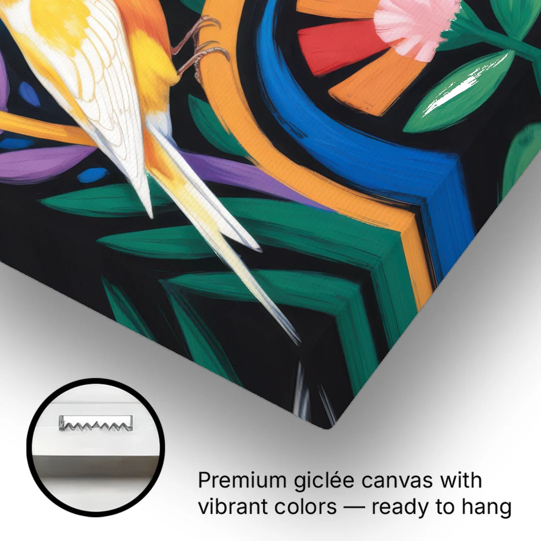 Calm Canary Chirp - Canvas Wall Art - Gallery Wrap Corner