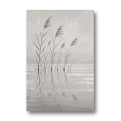Calm Wall Art of Reeds in Still Water - Canvas Wall Art - Front