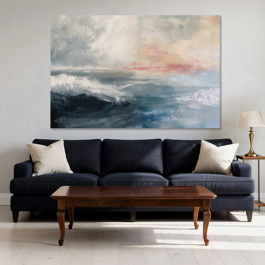 Calming Blossom Seam at Misty Dawn for the Bedroom - Canvas Wall Art - Sofa - 60x40