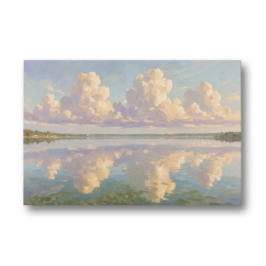 Calming Summer Clouds on the Bay for the Bedroom - Canvas Wall Art - Front