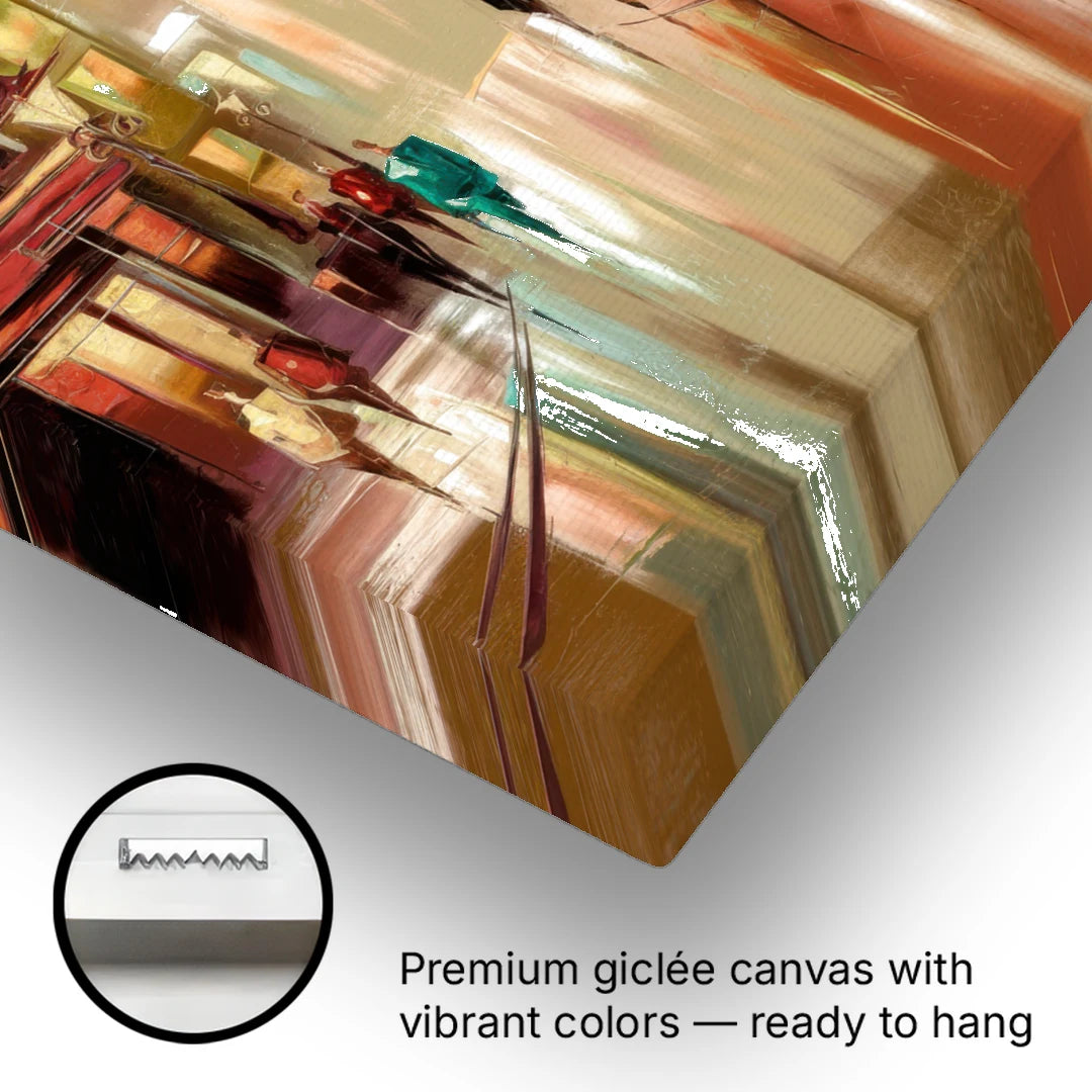 Camden Downtown Streetscape - Canvas Wall Art - Gallery Wrap Corner