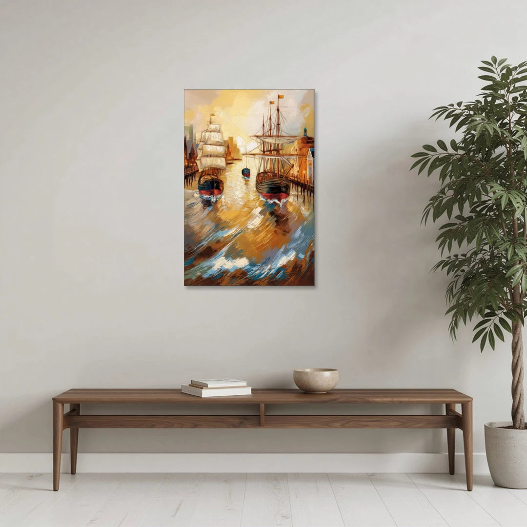 Camden Historic Waterfront - Canvas Wall Art - Coffee Table - 24x36