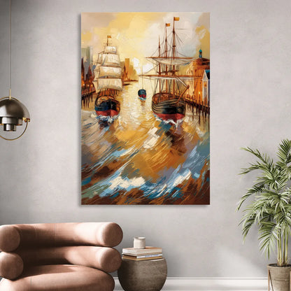 Camden Historic Waterfront Sitting Room - Canvas Wall Art