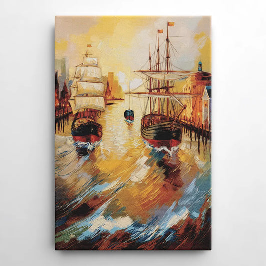 Camden Historic Waterfront - Canvas Wall Art