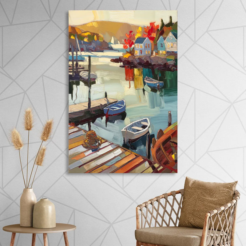 Camden Scenic Harbor View Sitting Room - Canvas Wall Art