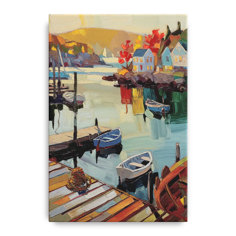 Camden Scenic Harbor View Front - Canvas Wall Art