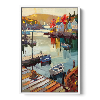 Camden Scenic Harbor View Front - White Canvas Wall Art