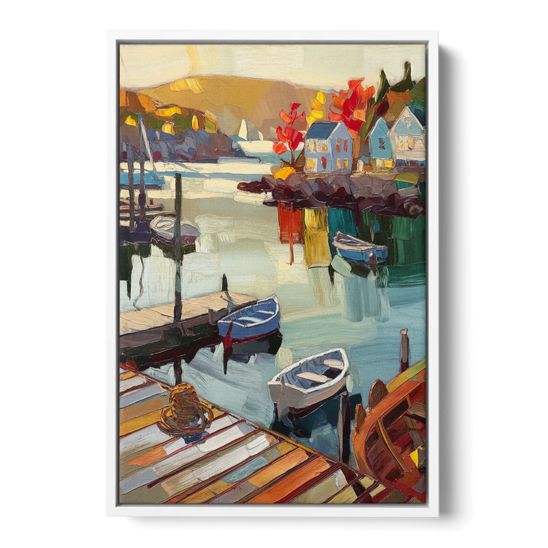 Camden Scenic Harbor View Front - White Canvas Wall Art