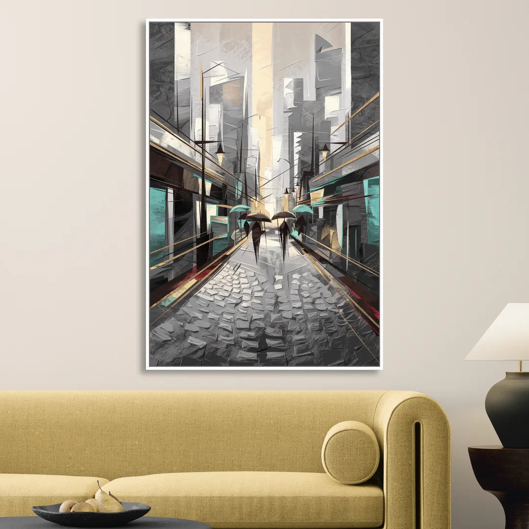 Camden Urban Charm Sitting Room - White Canvas Wall Art