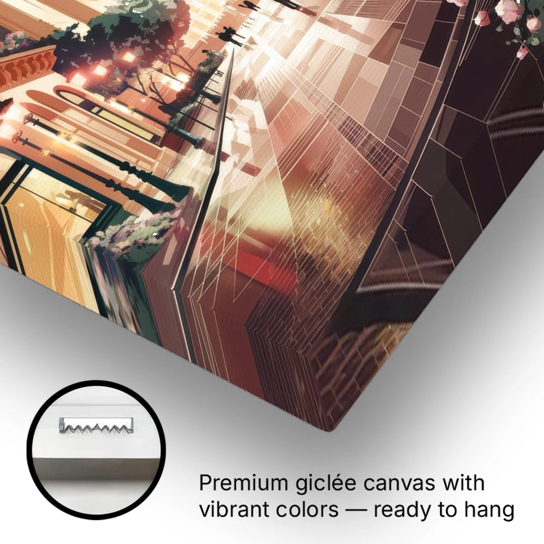 Camden Urban Charm Cityscape - Canvas Wall Art - Gallery Wrap Corner