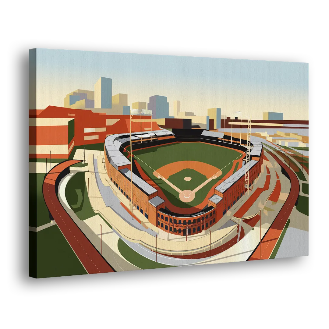 Camden Yards Baseball Stadium Side - Canvas Wall Art