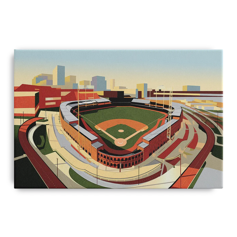 Camden Yards Baseball Stadium Front - Canvas Wall Art