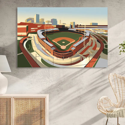 Camden Yards Baseball Stadium Sitting Room - Canvas Wall Art