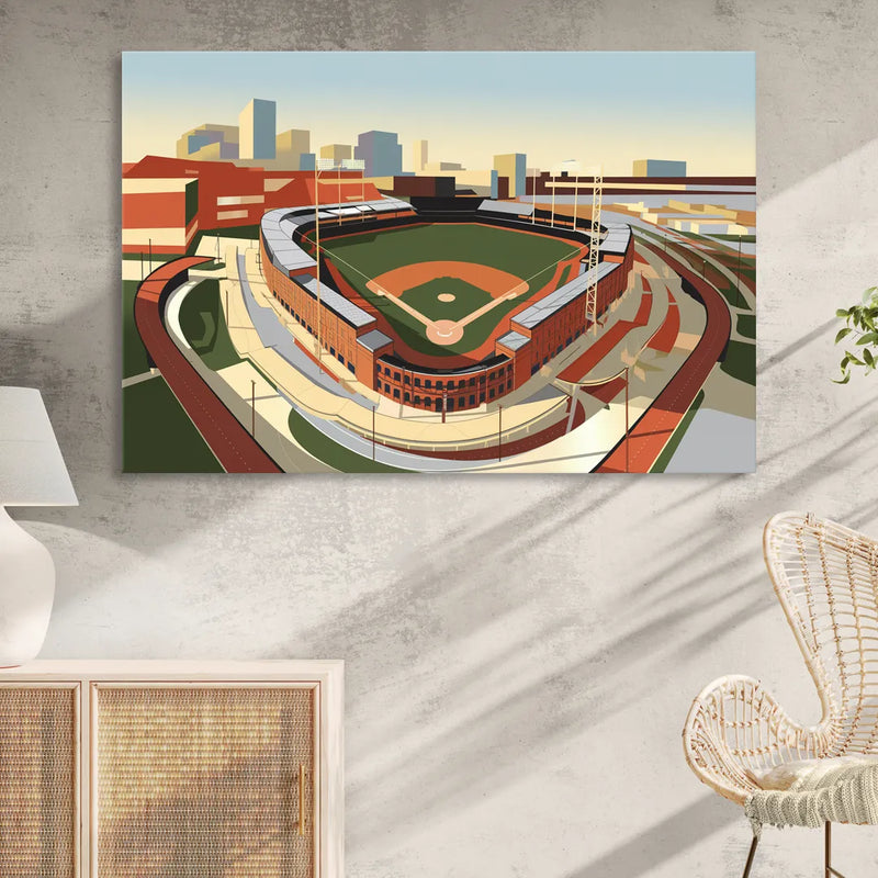Camden Yards Baseball Stadium Sitting Room - Canvas Wall Art