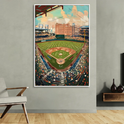 Camden Yards Orioles Tribute Living Room - White Canvas Wall Art