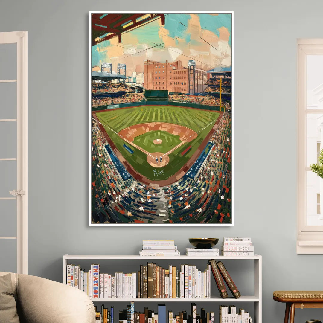 Camden Yards Orioles Tribute Sitting Room - White Canvas Wall Art