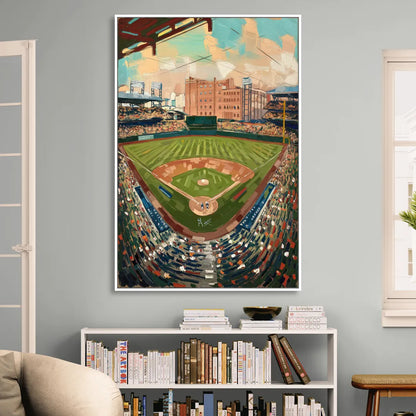 Camden Yards Orioles Tribute Sitting Room - White Canvas Wall Art