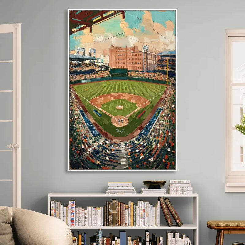 Camden Yards Orioles Tribute Sitting Room - White Canvas Wall Art