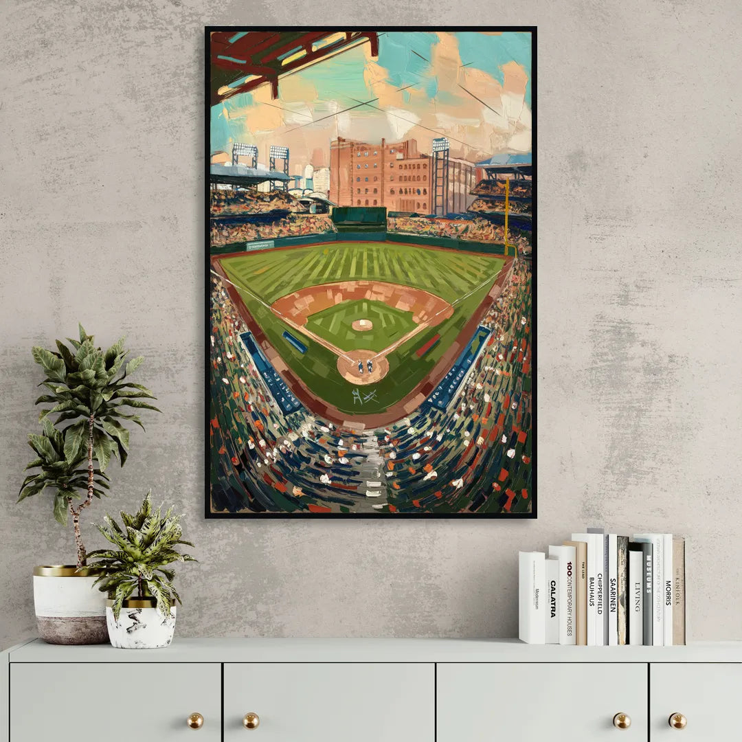 Camden Yards Orioles Tribute Sitting Room - Black Canvas Wall Art