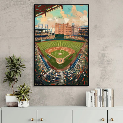 Camden Yards Orioles Tribute Sitting Room - Black Canvas Wall Art