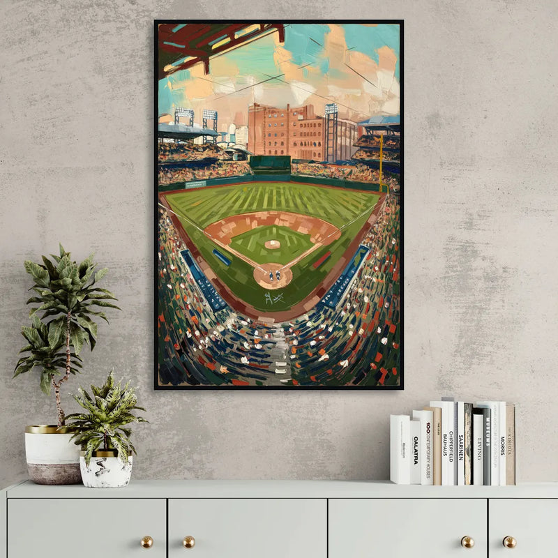 Camden Yards Orioles Tribute Sitting Room - Black Canvas Wall Art