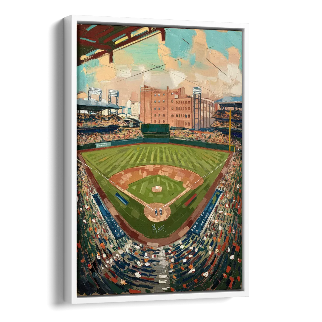 Camden Yards Orioles Tribute Side - White Canvas Wall Art