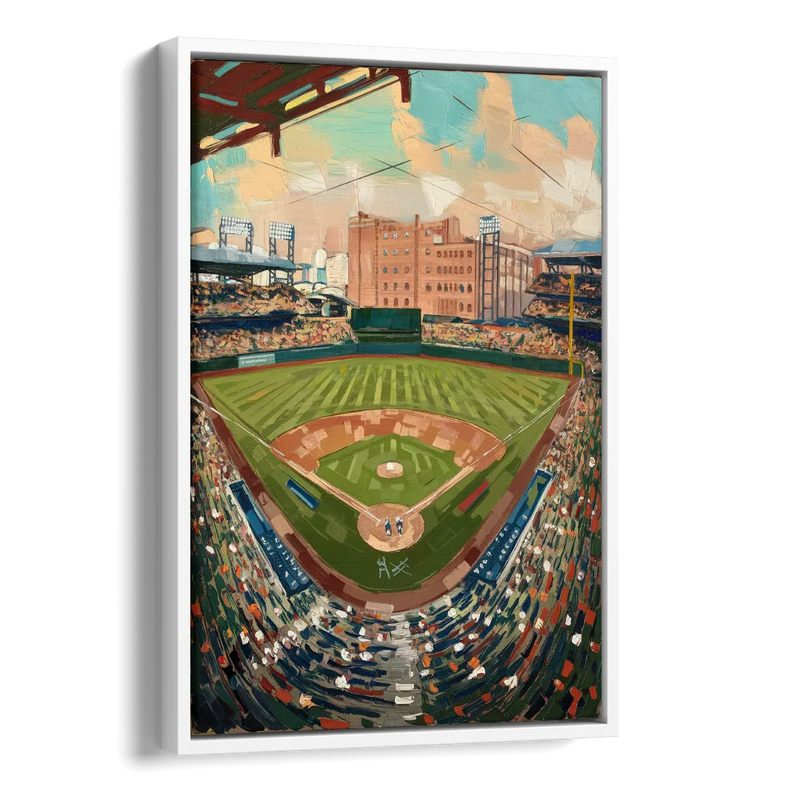 Camden Yards Orioles Tribute Side - White Canvas Wall Art